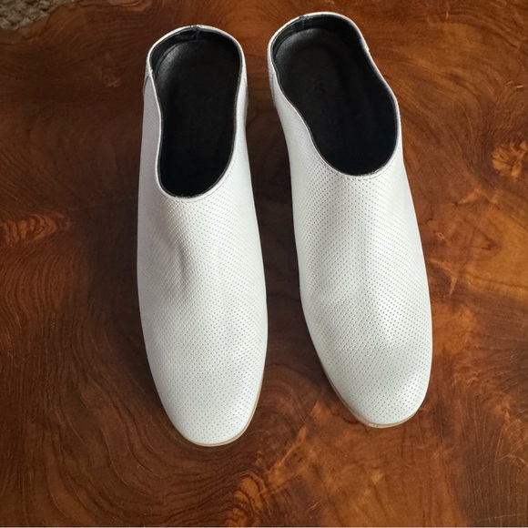 Rachel Comey Mars Mule in White Perforated Leather, Size 8 - Picture 4 of 12